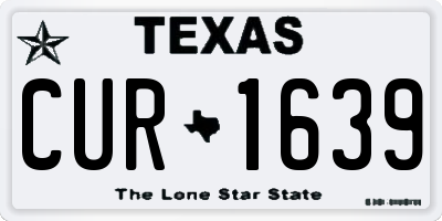 TX license plate CUR1639