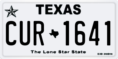 TX license plate CUR1641
