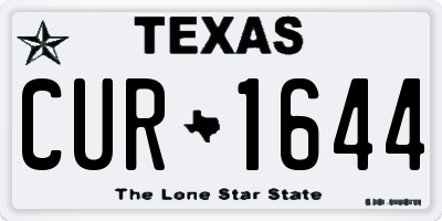 TX license plate CUR1644