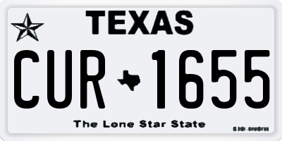 TX license plate CUR1655