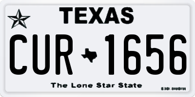 TX license plate CUR1656