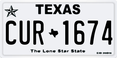 TX license plate CUR1674