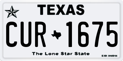 TX license plate CUR1675