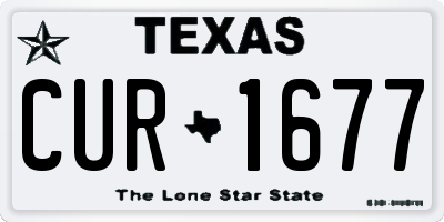 TX license plate CUR1677