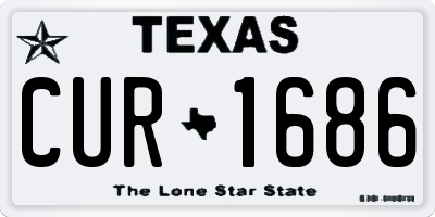 TX license plate CUR1686
