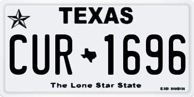 TX license plate CUR1696