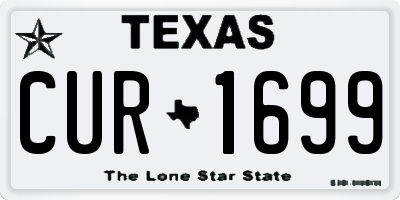 TX license plate CUR1699