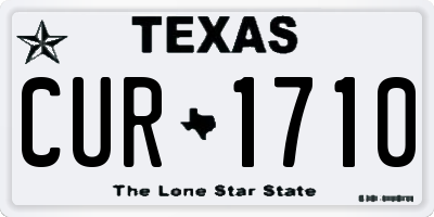 TX license plate CUR1710