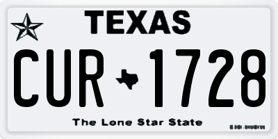 TX license plate CUR1728