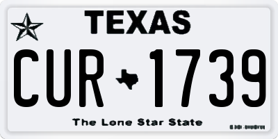 TX license plate CUR1739