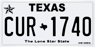 TX license plate CUR1740
