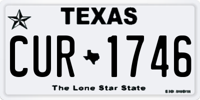 TX license plate CUR1746