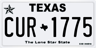 TX license plate CUR1775