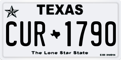 TX license plate CUR1790