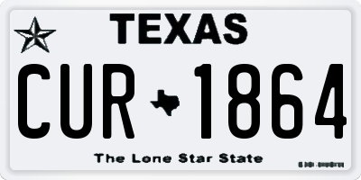 TX license plate CUR1864