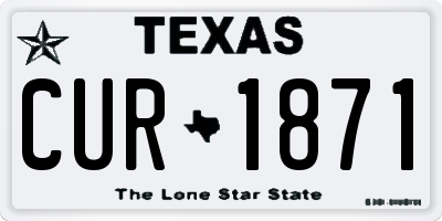 TX license plate CUR1871