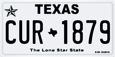 TX license plate CUR1879