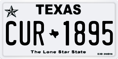 TX license plate CUR1895
