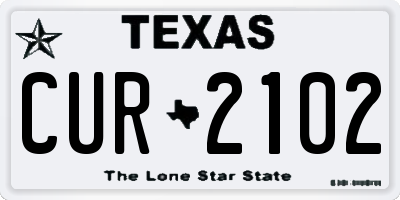 TX license plate CUR2102