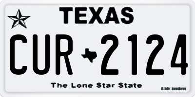TX license plate CUR2124