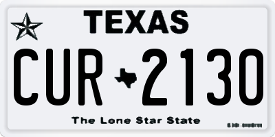 TX license plate CUR2130