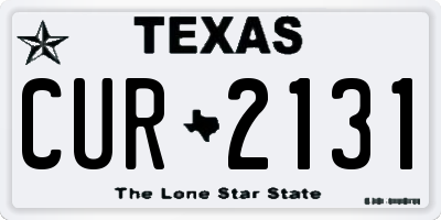 TX license plate CUR2131