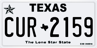 TX license plate CUR2159