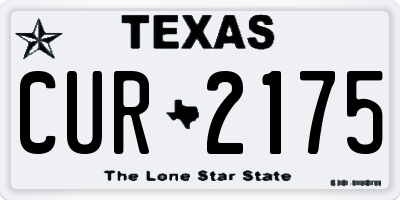 TX license plate CUR2175