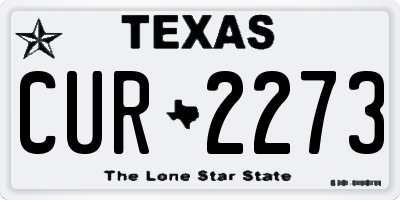 TX license plate CUR2273