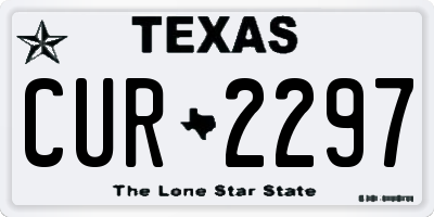 TX license plate CUR2297