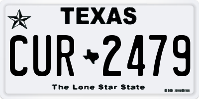 TX license plate CUR2479