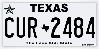 TX license plate CUR2484