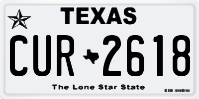 TX license plate CUR2618