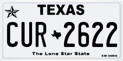 TX license plate CUR2622