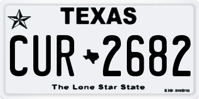 TX license plate CUR2682