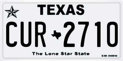 TX license plate CUR2710