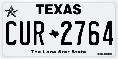 TX license plate CUR2764