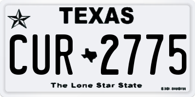 TX license plate CUR2775