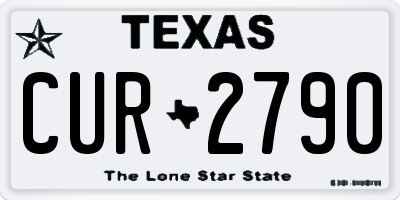 TX license plate CUR2790