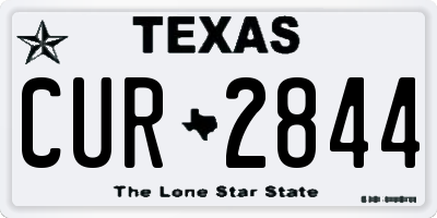 TX license plate CUR2844