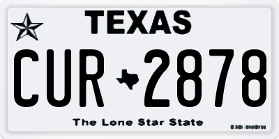 TX license plate CUR2878