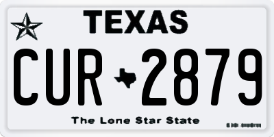 TX license plate CUR2879