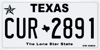 TX license plate CUR2891