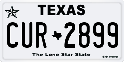 TX license plate CUR2899