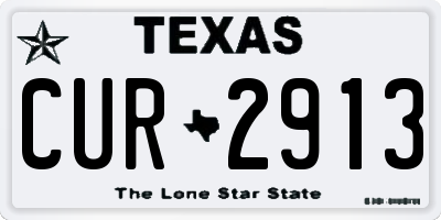 TX license plate CUR2913