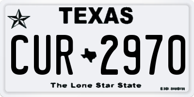 TX license plate CUR2970