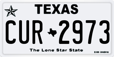TX license plate CUR2973