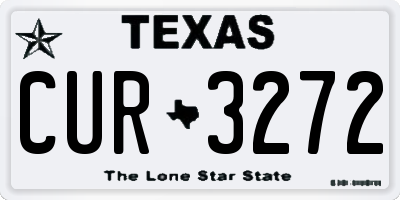 TX license plate CUR3272