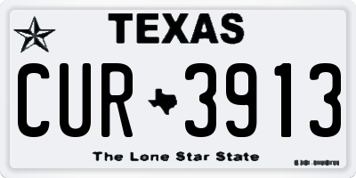 TX license plate CUR3913