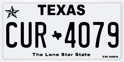 TX license plate CUR4079